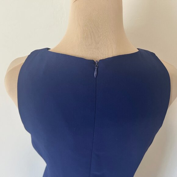 Amanda Uprichard Sleeveless Keyhole Midi Sheath Dress Blue Size L - Picture 7 of 10
